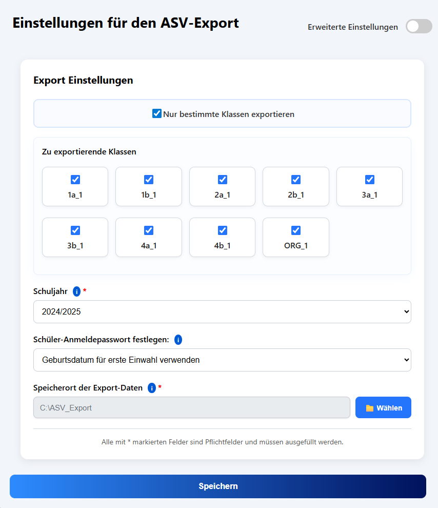 CSVgenie Anwendung Vorschau